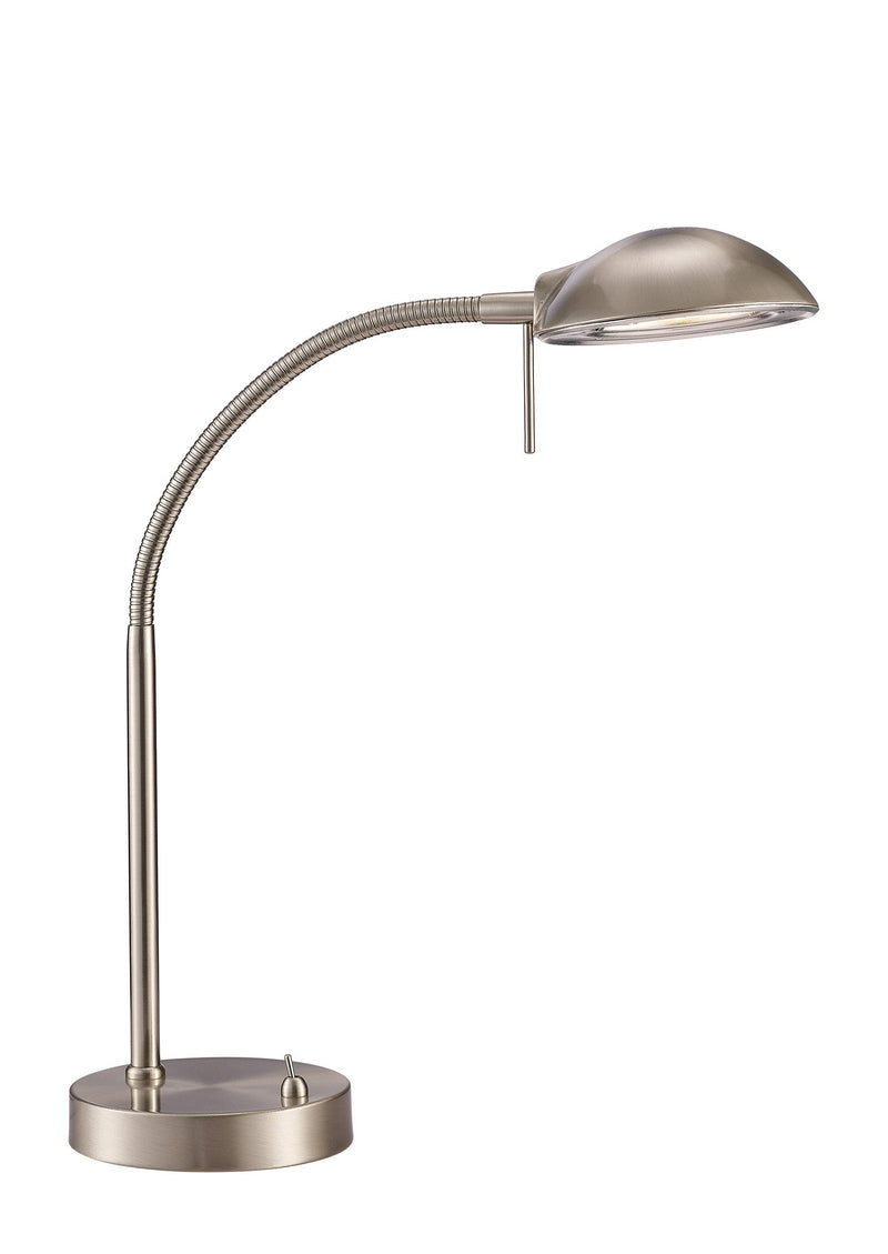 Deco Bamberg Table Lamp 1 Light G9 Satin Nickel • D0118