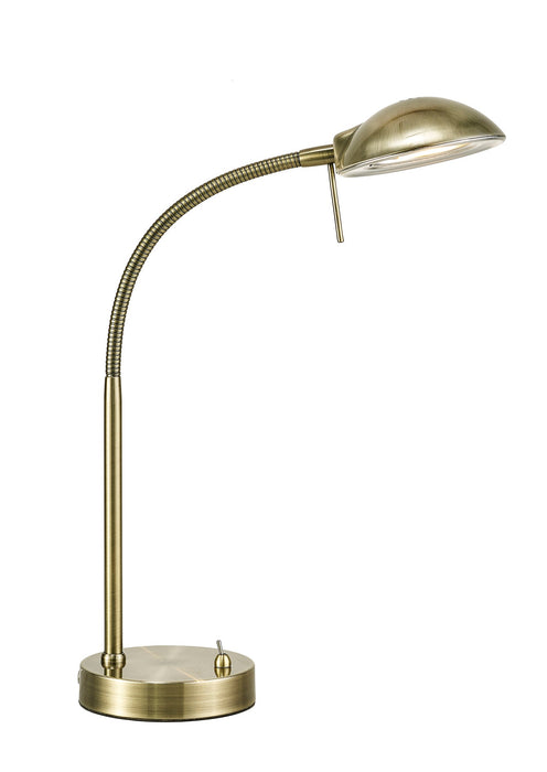 Deco Bamberg Table Lamp 1 Light G9 Antique Brass • D0119