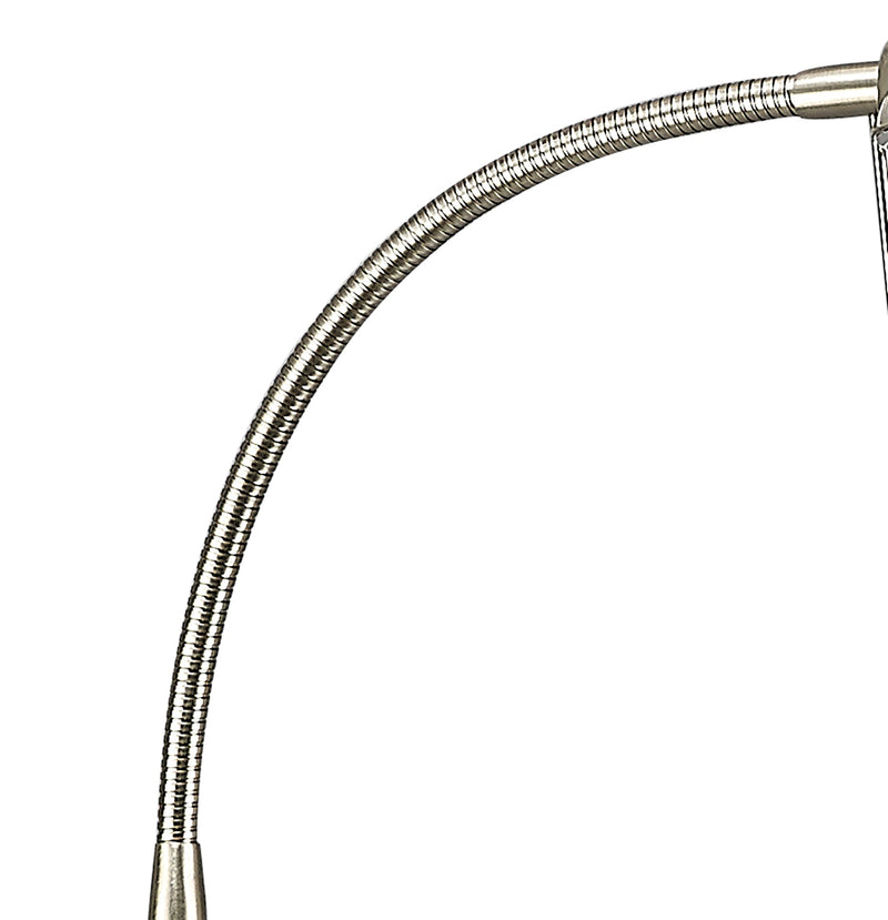 Deco Bamberg Floor Lamp 1 Light G9 Satin Nickel • D0120