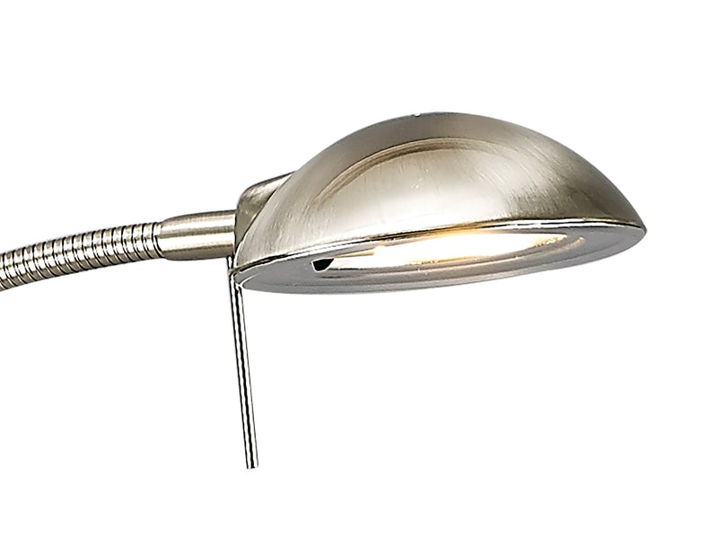 Deco Bamberg Floor Lamp 1 Light G9 Satin Nickel • D0120