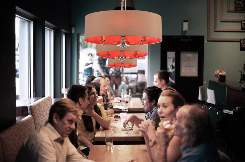 Deco Banyan 3 Light Multi Arm Pendant Without Shade, c/w 2m Chain, E14 Polished Chrome • D0354