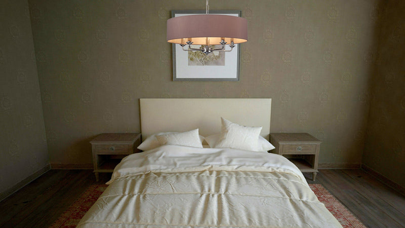 Deco Serena Round Cylinder, 600 x 150mm Dual Faux Silk Fabric Shade, Taupe/Halo Gold • D0317