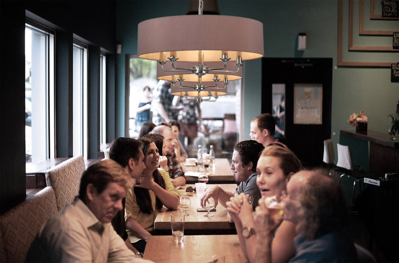 Deco Serena Round Cylinder, 600 x 150mm Dual Faux Silk Fabric Shade, Taupe/Halo Gold • D0317