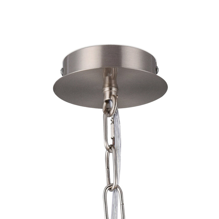 Deco Banyan 5 Light Multi Arm Pendant Without Shade, c/w 2m Chain, E14 Satin Nickel • D0359