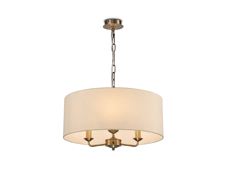 Deco Sigma Round Cylinder, 500 x 200mm Faux Silk Fabric Shade, Ivory Pearl/White Laminate • D0275