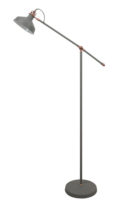 Regal Lighting SL-2273 1 Light Adjustable Floor Lamp Sand Grey And Copper
