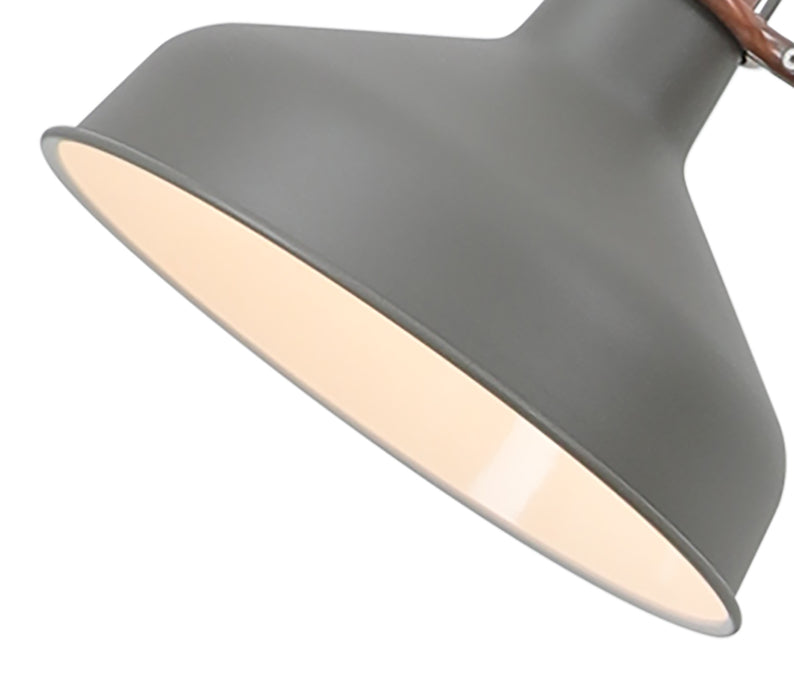 Regal Lighting SL-2273 1 Light Adjustable Floor Lamp Sand Grey And Copper