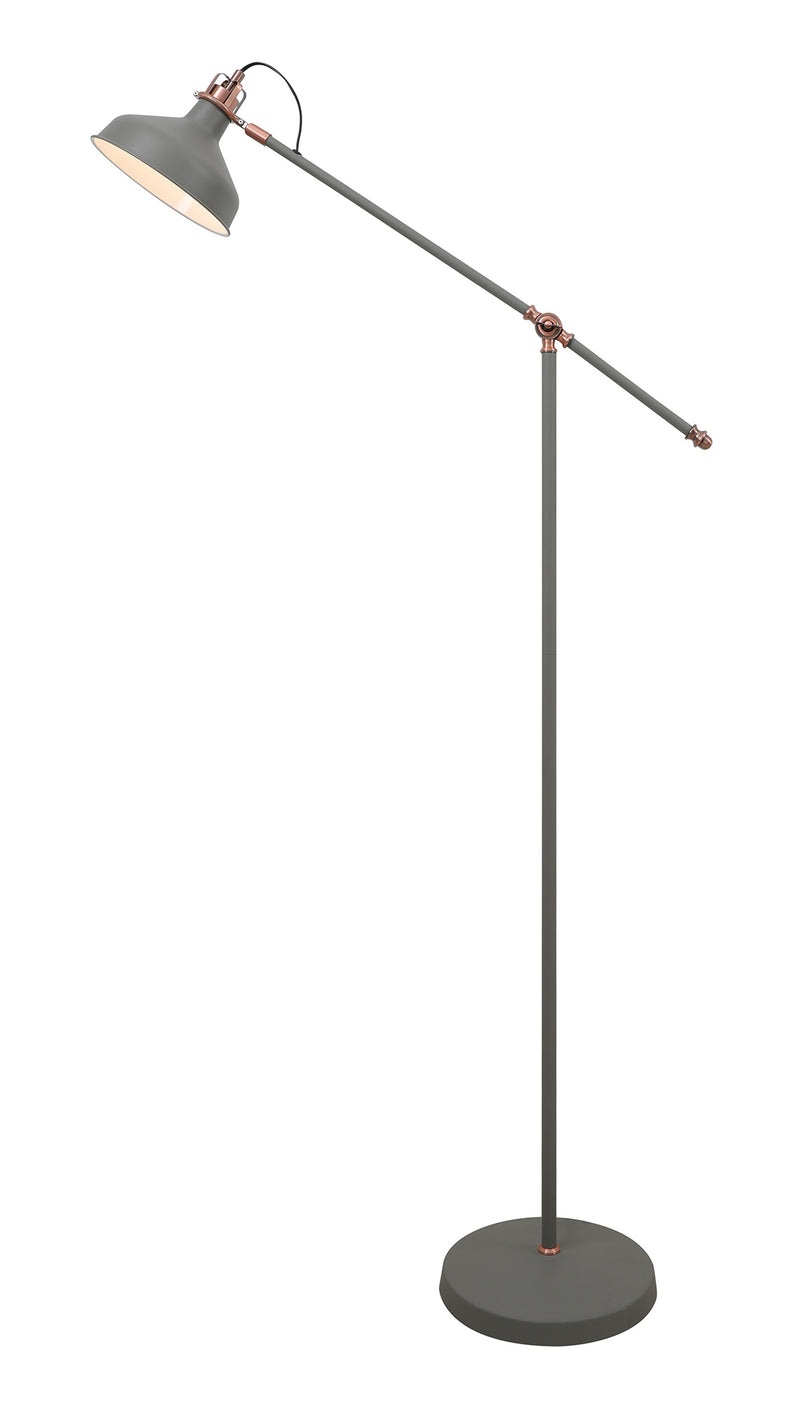 Regal Lighting SL-2273 1 Light Adjustable Floor Lamp Sand Grey And Copper