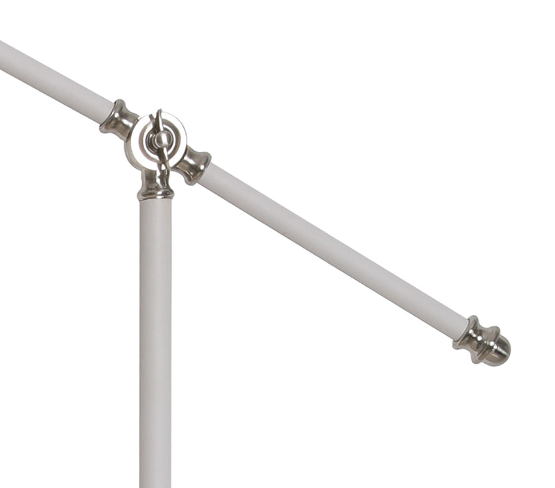 Regal Lighting SL-2272 1 Light Adjustable Floor Lamp Sand White And Satin Nickel