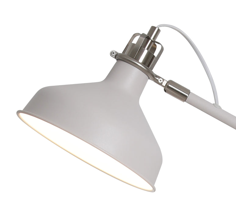 Regal Lighting SL-2272 1 Light Adjustable Floor Lamp Sand White And Satin Nickel