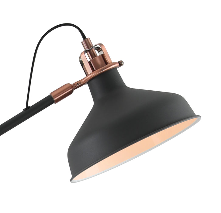 Regal Lighting SL-1740 1 Light Adjustable Floor Lamp Sand Black And Copper