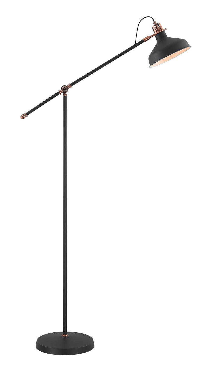Regal Lighting SL-1740 1 Light Adjustable Floor Lamp Sand Black And Copper
