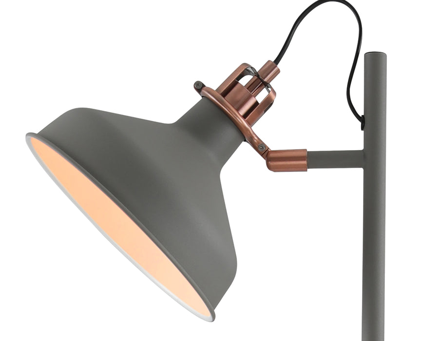 Regal Lighting SL-1737 2 Light Floor Lamp Sand Grey And Copper