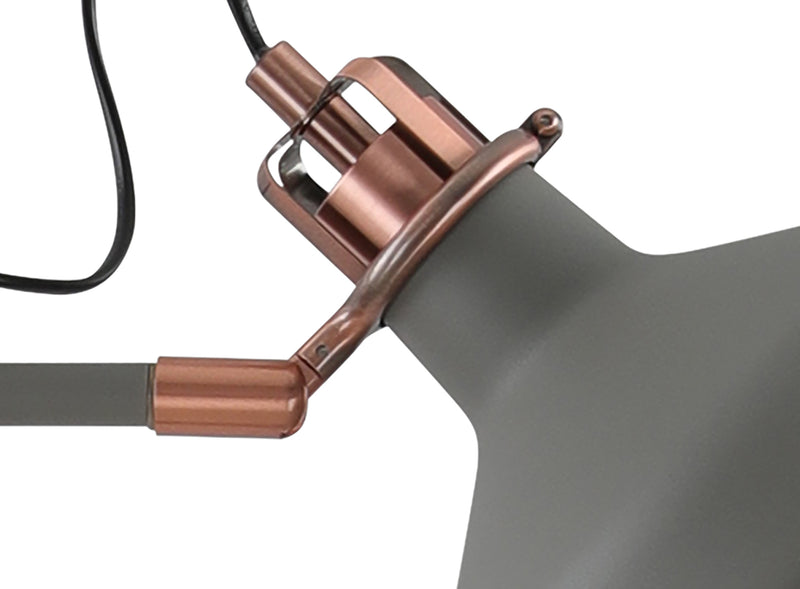 Regal Lighting SL-1737 2 Light Floor Lamp Sand Grey And Copper