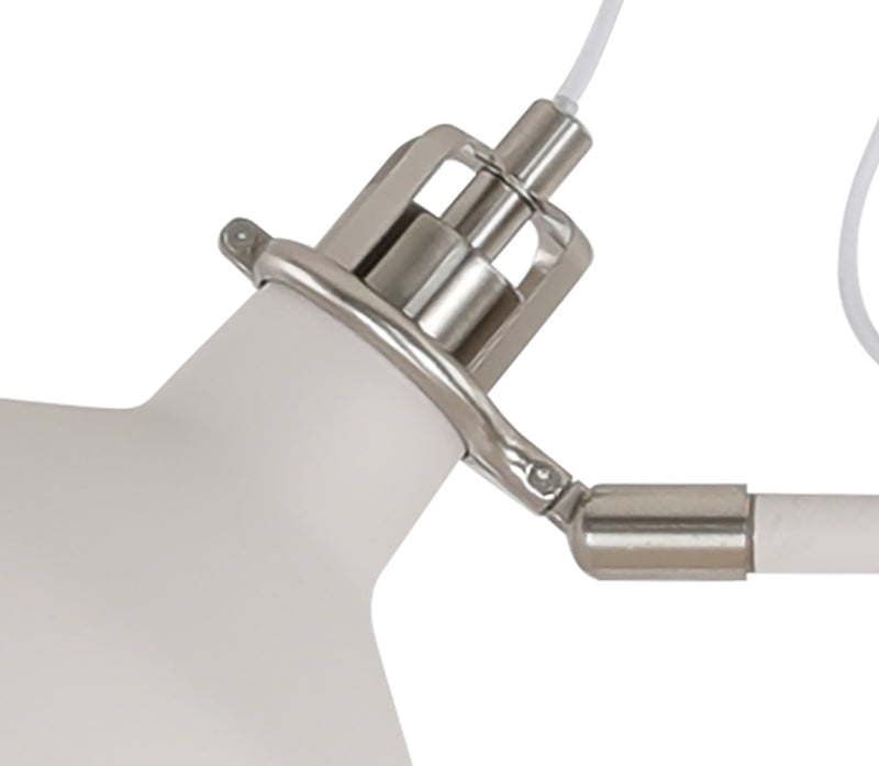 Regal Lighting SL-1736 2 Light Floor Lamp Sand White And Satin Nickel