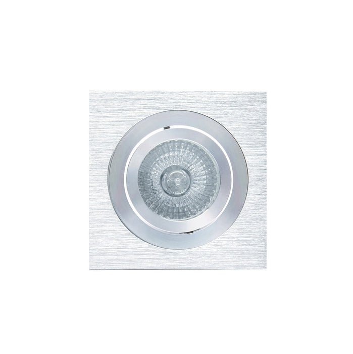 Mantra Fusion MC0006 Basico GU10 Swivel Downlight 9.2cm Square 1 x GU10 Max 50W Aluminium, Cut Out: 80mm, Lampholder Included • MC0006