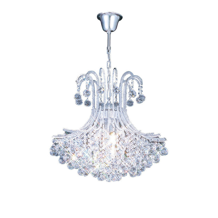 Diyas Bask Pendant Round 6 Light E14 Polished Chrome/Crystal Item Weight: 18.5kg • IL30017