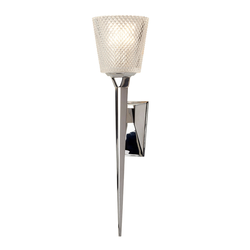 polished chrome wall light