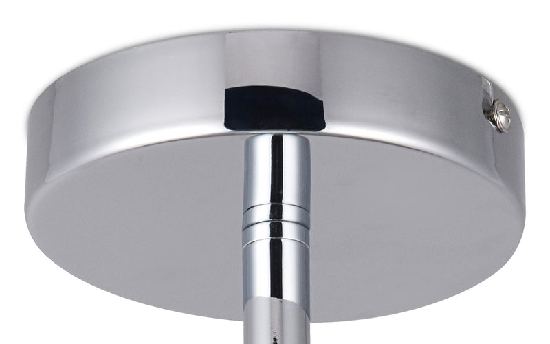 Deco Baymont Polished Chrome 1 Light E27 Universal Semi Ceiling Fixture, Suitable For A Vast Selection Of Shades • D0330