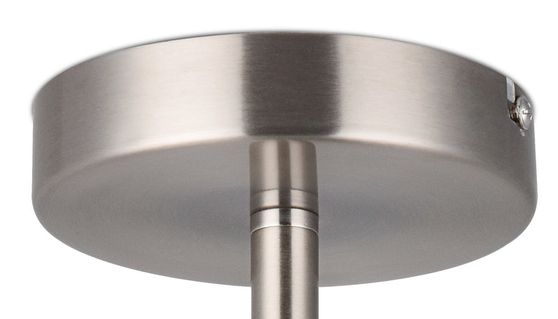 Deco Baymont Satin Nickel 1 Light E27 Universal Semi Ceiling Fixture, Suitable For A Vast Selection Of Shades • D0332