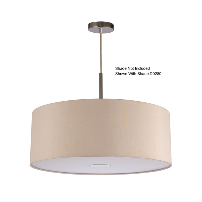 Deco Baymont Polished Chrome 1 Light E27 Universal 3m Single Pendant, Suitable For A Vast Selection Of Shades • D0333