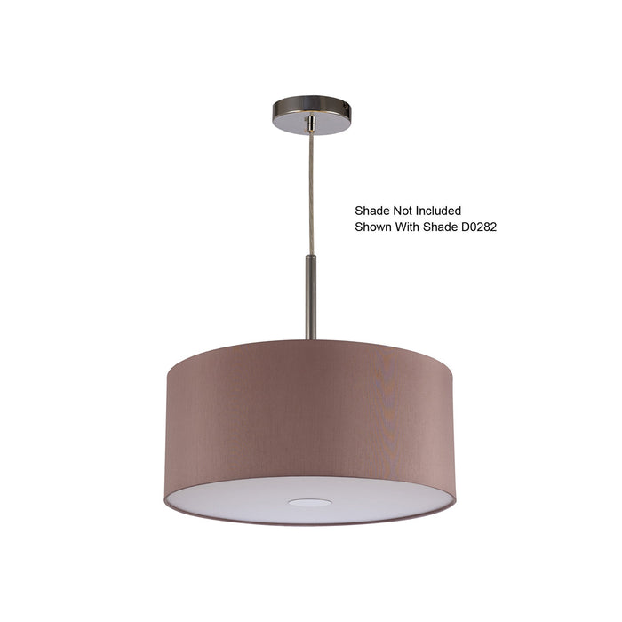 Deco Baymont Polished Chrome 1 Light E27 Universal 3m Single Pendant, Suitable For A Vast Selection Of Shades • D0333