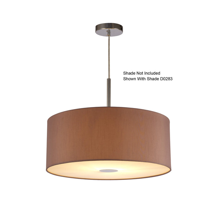 Deco Baymont Polished Chrome 1 Light E27 Universal 3m Single Pendant, Suitable For A Vast Selection Of Shades • D0333