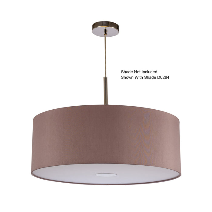 Deco Baymont Polished Chrome 1 Light E27 Universal 3m Single Pendant, Suitable For A Vast Selection Of Shades • D0333