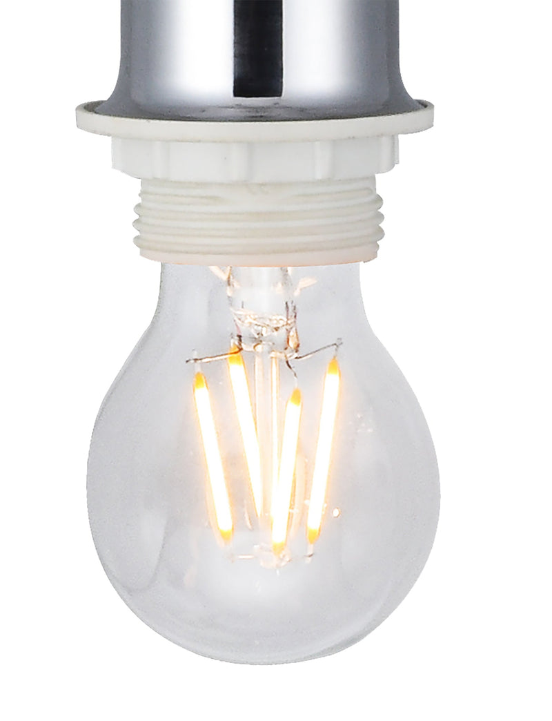 Deco Baymont Polished Chrome 1 Light E27 Universal 3m Single Pendant, Suitable For A Vast Selection Of Shades • D0333