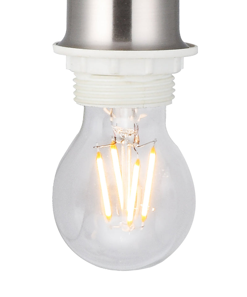 Deco Baymont Satin Nickel 1 Light E27 Universal 3m Single Pendant, Suitable For A Vast Selection Of Shades • D0335