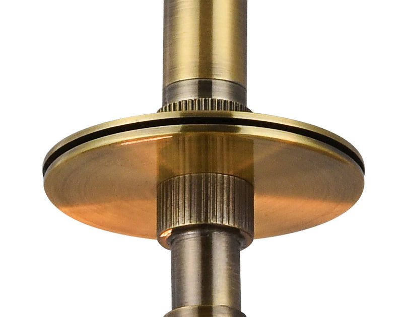 Deco Baymont Antique Brass 3 Light E27 Universal Semi Ceiling Fixture, Suitable For A Vast Selection Of Shades • D0337
