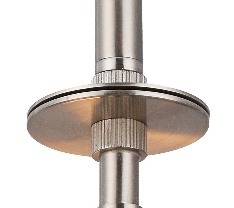 Deco Baymont Satin Nickel 3 Light E27 Universal Semi Ceiling Fixture, Suitable For A Vast Selection Of Shades • D0338