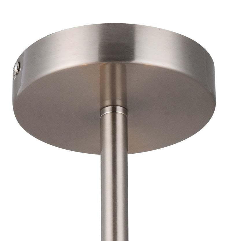 Deco Baymont Satin Nickel 3 Light E27 Universal Semi Ceiling Fixture, Suitable For A Vast Selection Of Shades • D0338