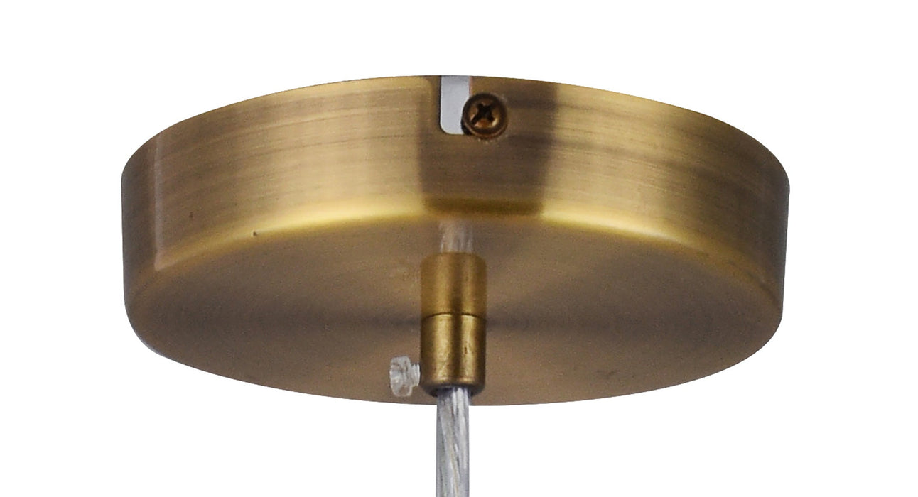 Deco Baymont Antique Brass 3m 3 Light E27 Universal Single Pendant, Suitable For A Vast Selection Of Shades • D0340