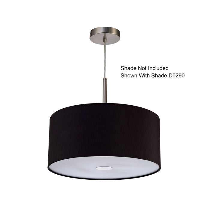 Deco Baymont Satin Nickel 3m 3 Light E27 Universal Single Pendant, Suitable For A Vast Selection Of Shades • D0341