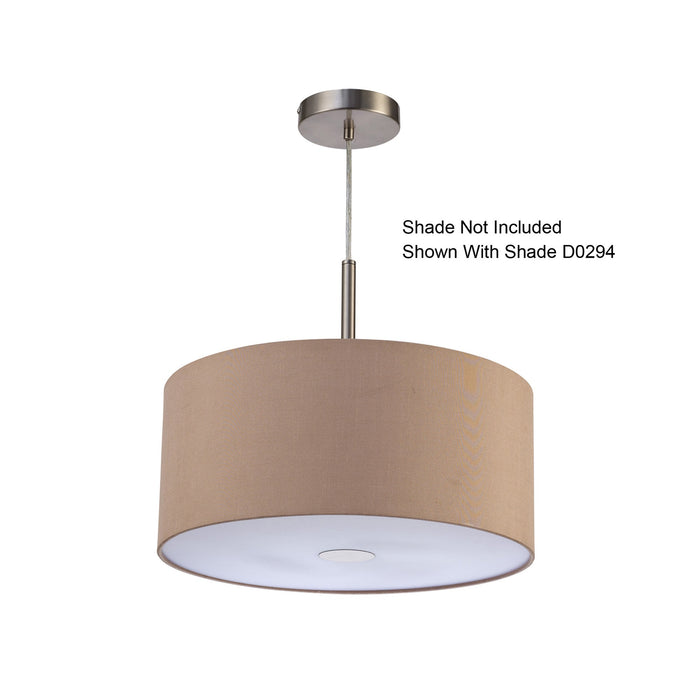 Deco Baymont Satin Nickel 3m 3 Light E27 Universal Single Pendant, Suitable For A Vast Selection Of Shades • D0341