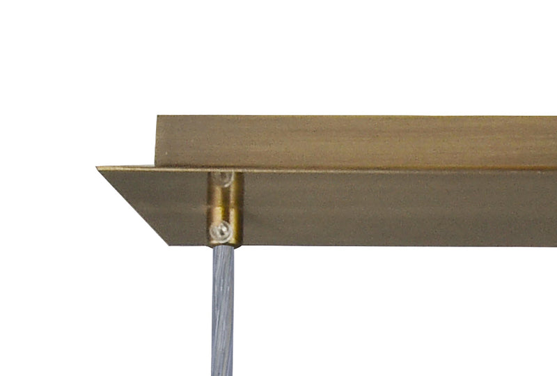 Deco Baymont Antique Brass 3 Light E27 Universal 3m Linear Pendant, Suitable For A Vast Selection Of Shades • D0343