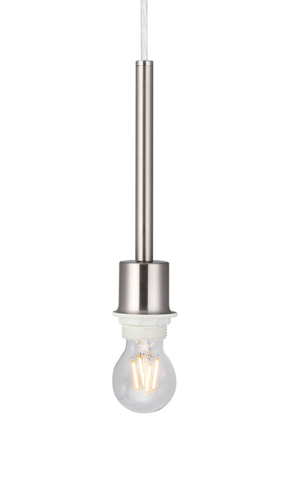 Deco Baymont Satin Nickel 3 Light E27 Universal 3m Linear Pendant, Suitable For A Vast Selection Of Shades • D0344