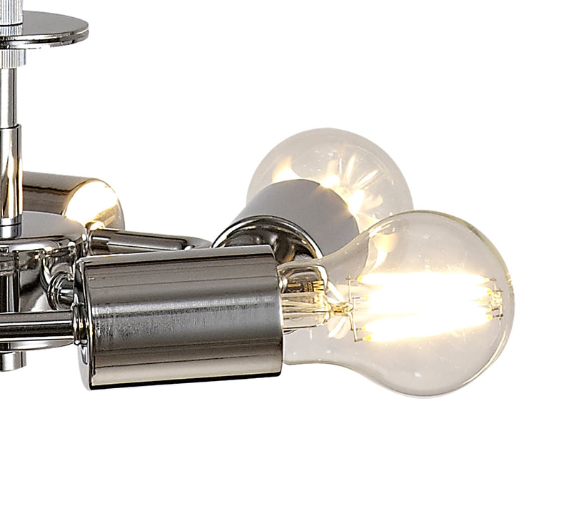 Deco Baymont Polished Chrome 3m 5 Light E27 Universal Single Pendant, Suitable For A Vast Selection Of Shades • D0509