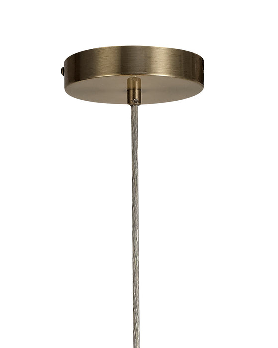 Deco Baymont Antique Brass 3m 5 Light E27 Universal Single Pendant, Suitable For A Vast Selection Of Shades • D0510