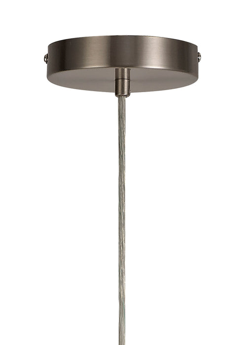 Deco Baymont Satin Nickel 3m 5 Light E27 Universal Single Pendant, Suitable For A Vast Selection Of Shades • D0511