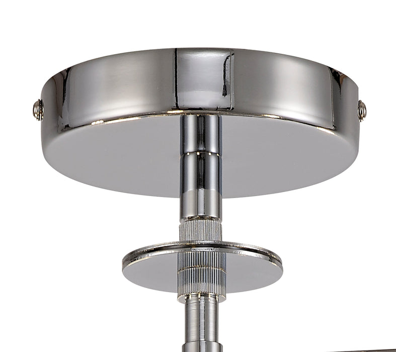 Deco Baymont Polished Chrome 5 Light E27 Universal Drop Flush Ceiling Fixture, Suitable For A Vast Selection Of Shades • D0512