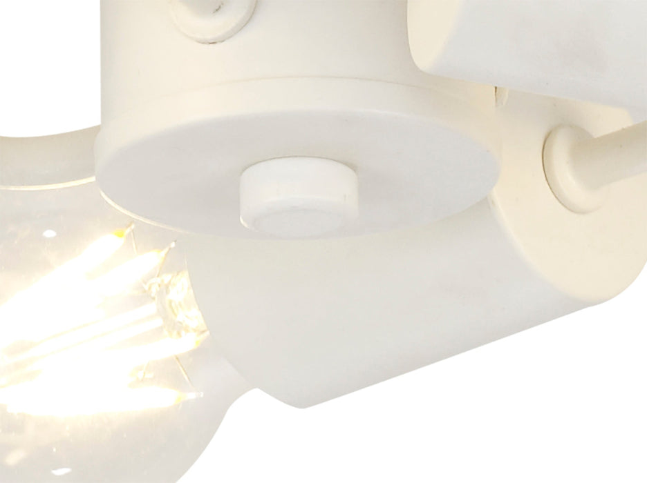 Deco Baymont White 3 Light E27 Universal Flush Ceiling Fixture, Suitable For A Vast Selection Of Shades • D0634