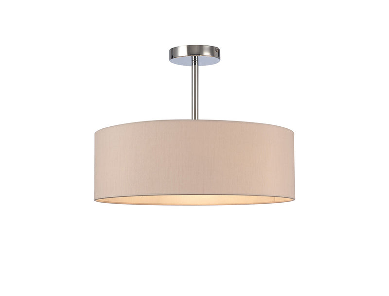 Deco Baymont Polished Chrome 3 Light E27 Universal Semi Ceiling Fixture, Suitable For A Vast Selection Of Shades • D0336