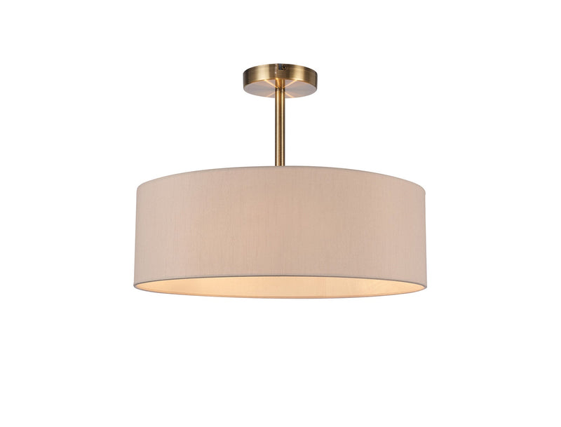 Deco Baymont Antique Brass 3 Light E27 Universal Semi Ceiling Fixture, Suitable For A Vast Selection Of Shades • D0337
