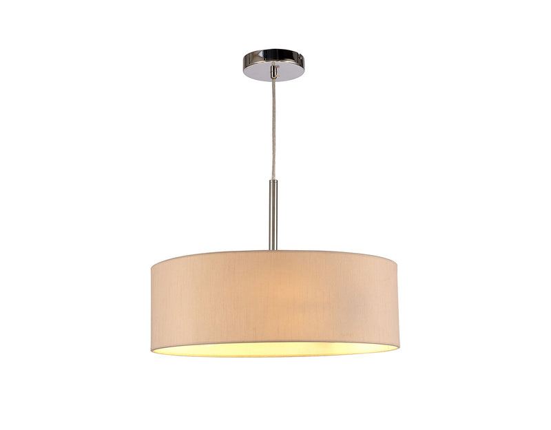 Deco Serena Round Cylinder, 450 x 150mm Dual Faux Silk Fabric Shade, Nude Beige/Moonlight • D0313