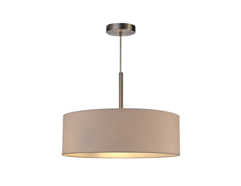 Deco Serena Round Cylinder, 450 x 150mm Dual Faux Silk Fabric Shade, Nude Beige/Moonlight • D0313