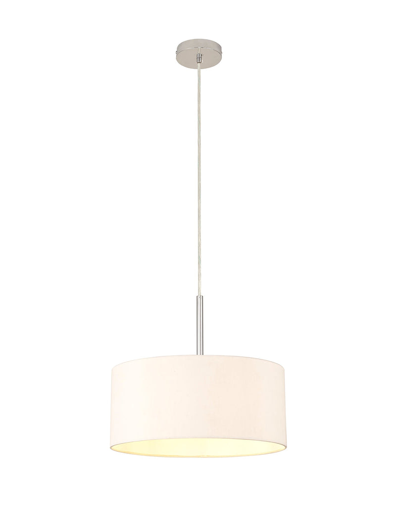 Deco Sigma Round Cylinder, 400 x 180mm Dual Faux Silk Fabric Shade, Nude Beige/Moonlight • D0278