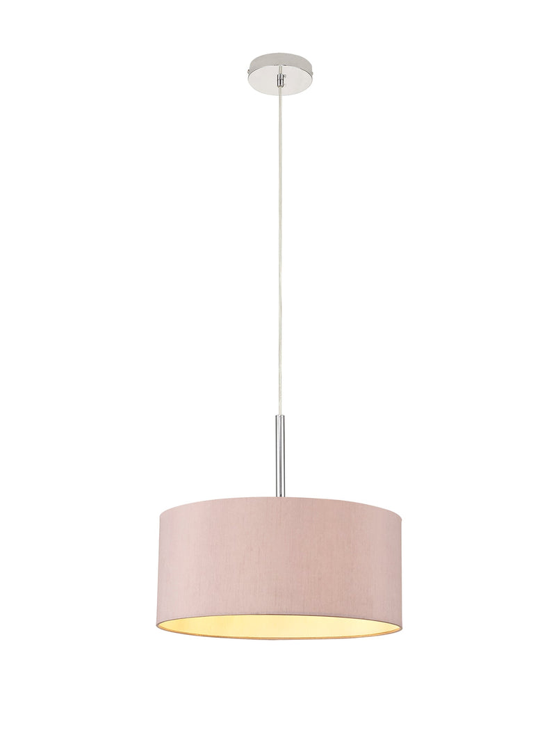 Deco Sigma Round Cylinder, 400 x 180mm Dual Faux Silk Fabric Shade, Taupe/Halo Gold • D0282