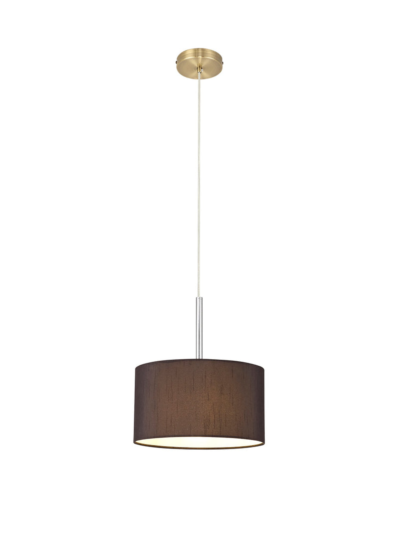 Deco Sigma Round Cylinder, 300 x 170mm Faux Silk Fabric Shade, Black/White Laminate • D0047